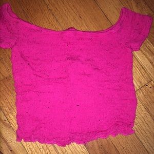 Pink crop top !!